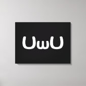 U Happy Anime Face Emoticon Canvas Afdruk (Voorkant)