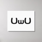 U Happy Anime Face Emoticon Canvas Afdruk (Voorkant)