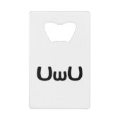 U Happy Anime Face Emoticon Creditkaart Flessenopener (Voorkant)