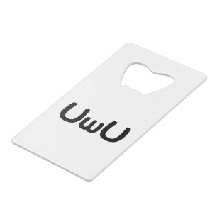 U Happy Anime Face Emoticon Creditkaart Flessenopener