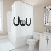 U Happy Anime Face Emoticon Douchegordijn (In situ)