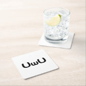 U Happy Anime Face Emoticon Kartonnen Onderzetters (Insitu)