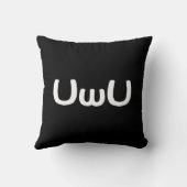 U Happy Anime Face Emoticon Kussen (Achterkant)