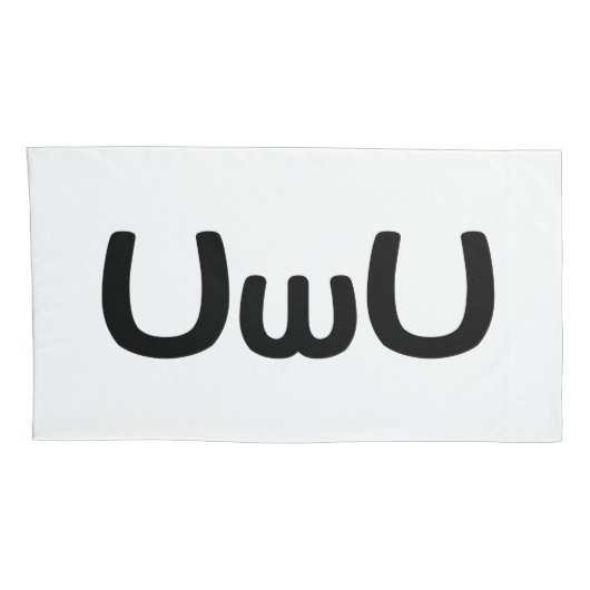 U Happy Anime Face Emoticon Kussensloop (Achterkant-Rechts)