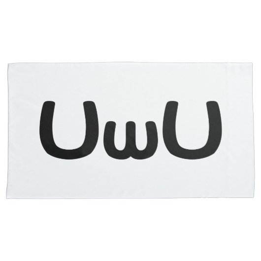 U Happy Anime Face Emoticon Kussensloop (Voorkant-Rechts)