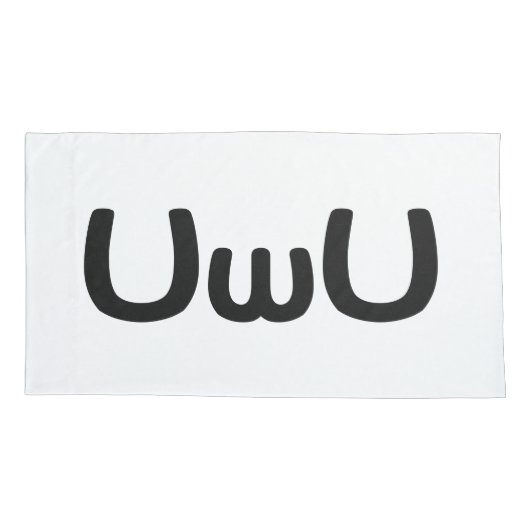 U Happy Anime Face Emoticon Kussensloop (Achterkant-Links)