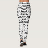 U Happy Anime Face Emoticon Leggings (Achterkant)