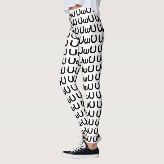 U Happy Anime Face Emoticon Leggings (Links)