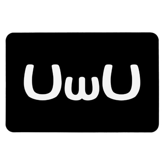 U Happy Anime Face Emoticon Magneet (Horizontaal)