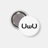 U Happy Anime Face Emoticon Magneet (Voorkant / Achterkant)