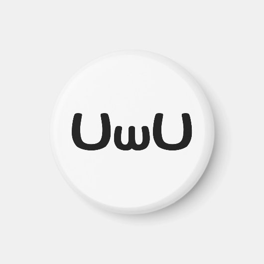 U Happy Anime Face Emoticon Magneet (Voorkant)