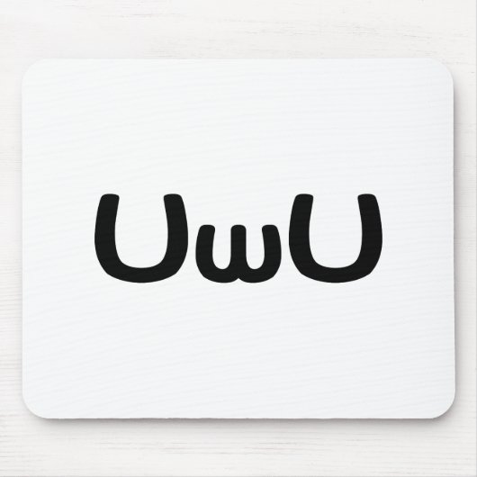 U Happy Anime Face Emoticon Muismat (Voorkant)