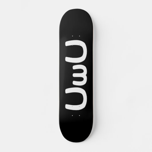 U Happy Anime Face Emoticon Persoonlijk Skateboard (Voorkant)
