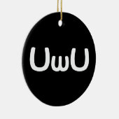 U Happy Anime Face Emoticon Ping Pong Ball Keramisch Ornament (Rechts)