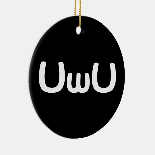 U Happy Anime Face Emoticon Ping Pong Ball Keramisch Ornament (Rechts)