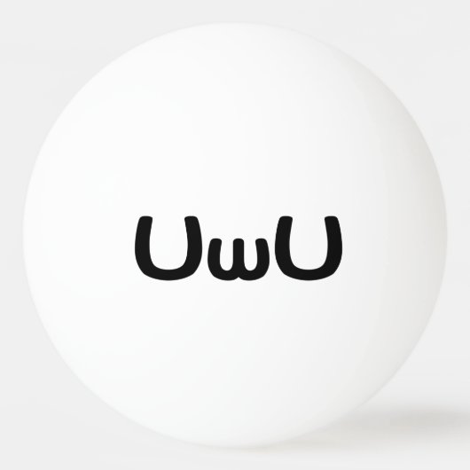 U Happy Anime Face Emoticon Pingpongbal (Achterkant)