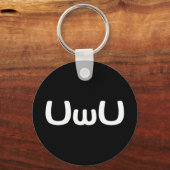 U Happy Anime Face Emoticon Sleutelhanger (Voorkant)