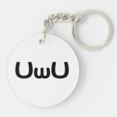 U Happy Anime Face Emoticon Sleutelhanger (Achterkant)