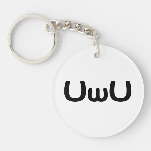 U Happy Anime Face Emoticon Sleutelhanger (Voorkant)