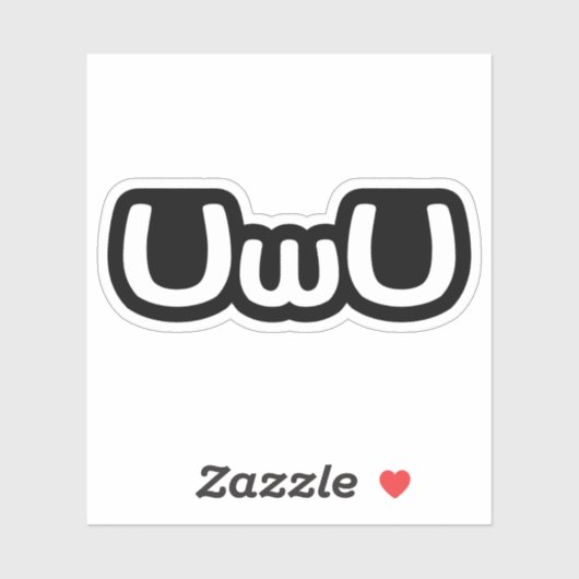 U Happy Anime Face Emoticon Sticker (Vel)