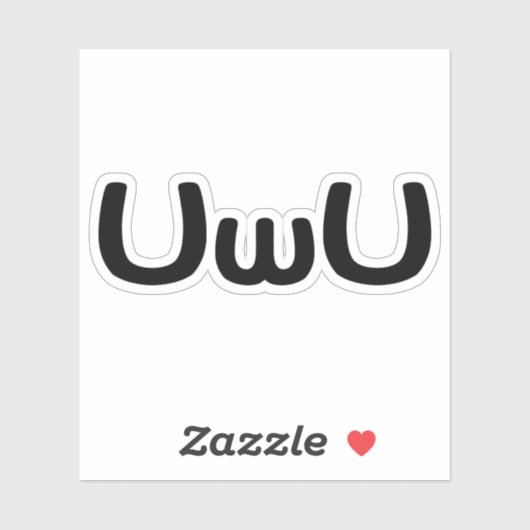 U Happy Anime Face Emoticon Sticker (Vel)