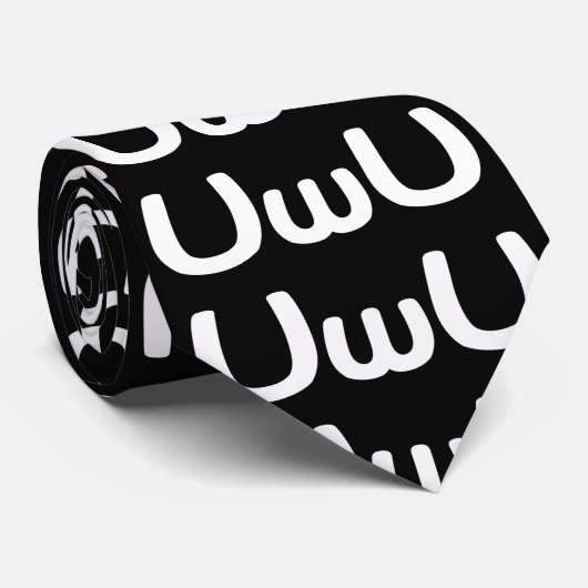 U Happy Anime Face Emoticon Stropdas (Opgerold)