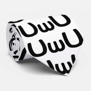 U Happy Anime Face Emoticon Stropdas