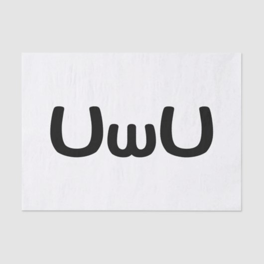 U Happy Anime Face Emoticon Tissuepapier (Voorkant)