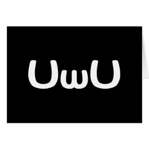 U Happy Anime Face Emoticon Wenskaart