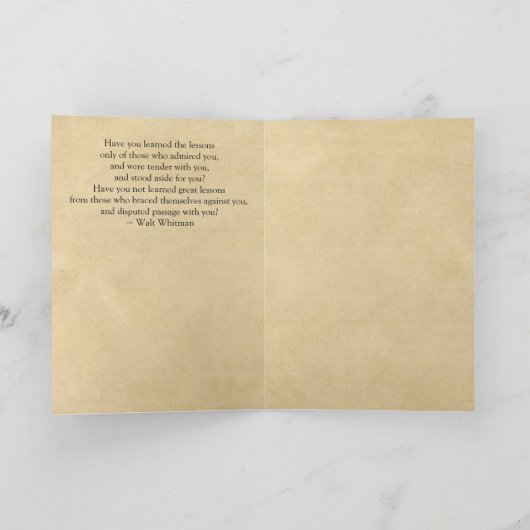 "U hebben de Afstuderen van Whitman Geleerd van de Kaart (Binnen)