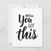 U hebt deze Citaat zwarte Gepersonaliseerde Naam F Kaart (Voorkant)