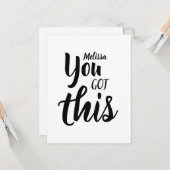 U hebt deze Citaat zwarte Gepersonaliseerde Naam F Kaart (Voorkant / Achterkant in situ)