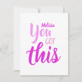 U hebt deze prijsopgave roze Persoonlijke naamplaa Kaart (Voorkant)