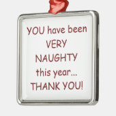 U HEBT DIT JAAR HEEL NAUWKEURIG GEWEEST. METALEN ORNAMENT (Links)