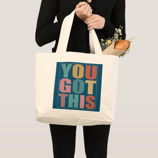 U hebt dit Motivatie testdagontwerp voor Grote Tote Bag (Voorkant (product))