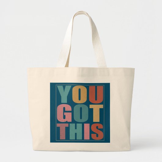 U hebt dit Motivatie testdagontwerp voor Grote Tote Bag (Voorkant)