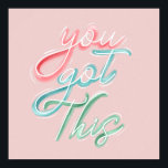 U hebt dit vun Typografische Motivatie citaat Poster<br><div class="desc">Je hebt dit! We hebben deze leuke typografische motivatie ontworpen in een waterkleur en krijstijl. U verandert de achtergrondkleur in reeks uw ontwerpopdracht. Alle illustraties zijn met de hand getekende originele illustraties van de Moodthologie.</div>