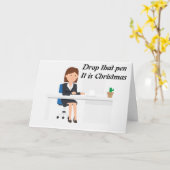 U HEBT EEN AANGEPASTE WORK-GERELATEERDE CHRISTMAS- KAART (Gele Bloem)