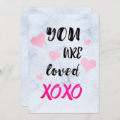 U HEBT EEN LOVED XOXO-Valentijnsdag Kaart (Voorkant / Achterkant)