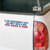 U hebt een Pistool Bumpersticker nodig (Op Truck)
