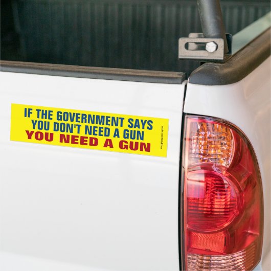 U hebt een Pistool Bumpersticker nodig (Op Truck)