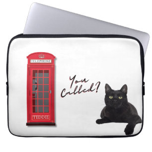 'U Hebt Gebeld?' Op maat gemaakte Londense Kat Rod Laptop Sleeve