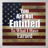U hebt geen recht op wat ik heb verdiend poster (Voorkant)