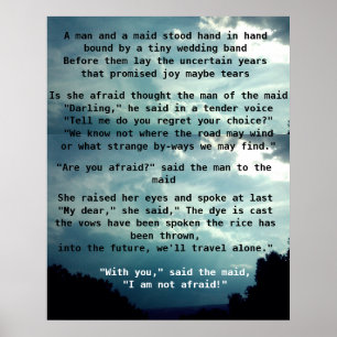 U HEBT HET MAN NAAR HET GEdicht VAN DE MAID GEZEGD Poster