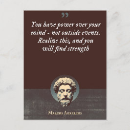 U hebt macht over uw geest - niet buitengebeurteni briefkaart