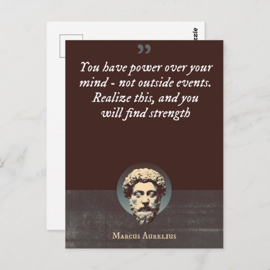 U hebt macht over uw geest - niet buitengebeurteni briefkaart (Voorkant / Achterkant)