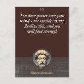 U hebt macht over uw geest - niet buitengebeurteni briefkaart (Voorkant)