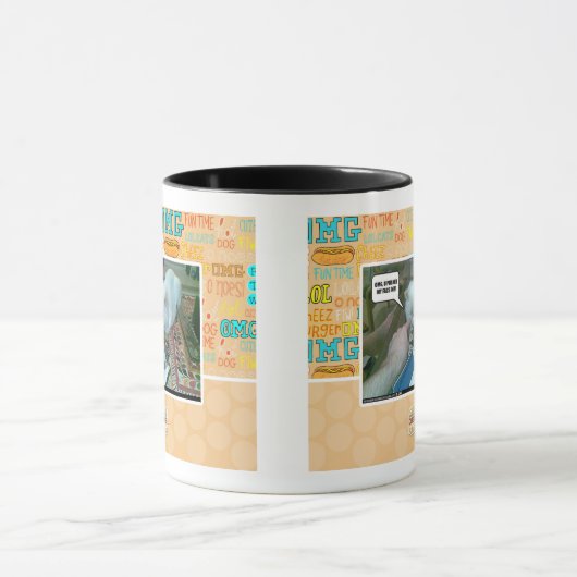 U hebt mijn gezicht ingeduwd! mok (Midden)