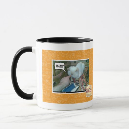 U hebt mijn gezicht ingeduwd! mok (Links)