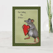 U hebt Mijn Hart gestolen: Muis: Grappig, Humor Feestdagen Kaart (Voorkant)